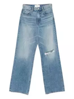 Широкие джинсы с эффектом потертости SLVRLAKE, синий