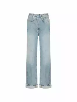 Широкие джинсы с асимметричным поясом Loewe, синий