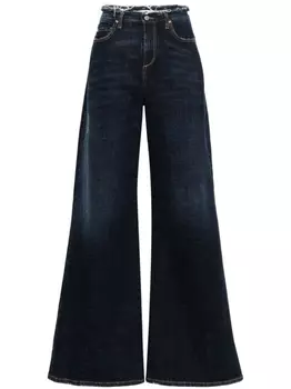 Широкие джинсы с бахромой Dorothee Schumacher, синий