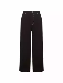 Широкие джинсы с камнями Sandro, черный