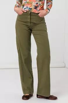 Широкие джинсы с карманами Marella, хаки