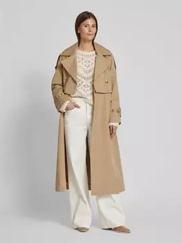 Широкие джинсы с карманами Oui, кремовый