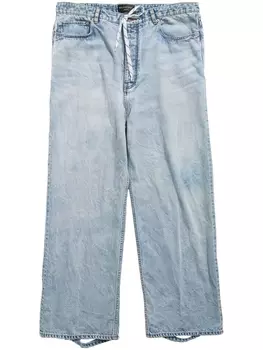 Широкие джинсы с кулиской Balenciaga, синий