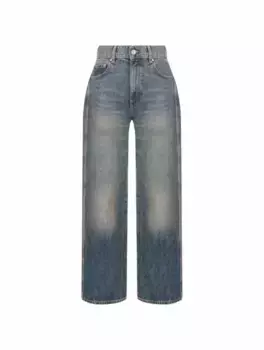 Широкие джинсы с логотипом Dl1961, тёмно-синий