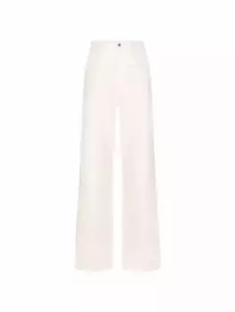 Широкие джинсы с логотипом Kiton, белый