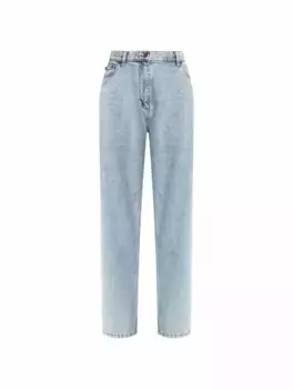 Широкие джинсы с логотипом Magda Butrym, синий