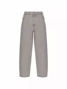 Широкие джинсы с логотипом Panicale, серый