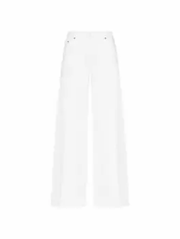 Широкие джинсы с логотипом RE/DONE, белый