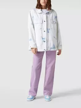 Широкие джинсы с нашивкой-лейблом Review, лаванда