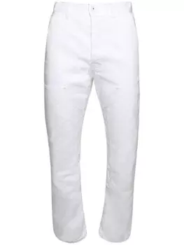 Широкие джинсы с нашивкой-логотипом Purple Brand, белый