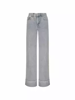 Широкие джинсы с отворотами Ksubi, синий