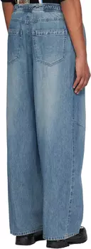 Широкие джинсы с полосками WOOYOUNGMI