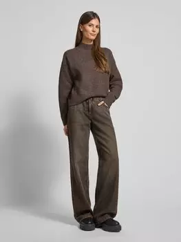 Широкие джинсы с пятью карманами Luisa Cerano, антрацит