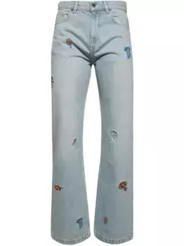 Широкие джинсы с вышивкой CASABLANCA, синий