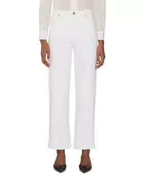 Широкие джинсы с высокой посадкой Au Natural FRAME, белый