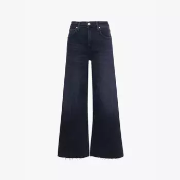 Широкие джинсы с высокой посадкой из эластичного денима с фирменной нашивкой Lyra Citizens Of Humanity, черный