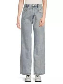 Широкие джинсы с высокой посадкой Nadega Isabel Marant, цвет Light Blue