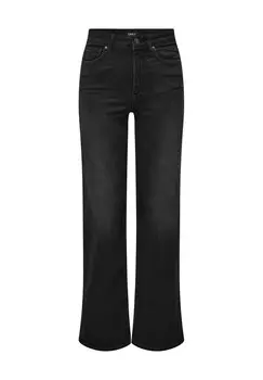 Широкие джинсы с высокой талией для женщин ONLY, цвет Washed Black