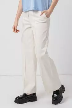 Широкие джинсы с высокой талией United Colors Of Benetton, белый