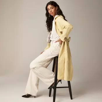 Широкие джинсы с заниженной талией 1984 г. жесткие J.Crew, экрю