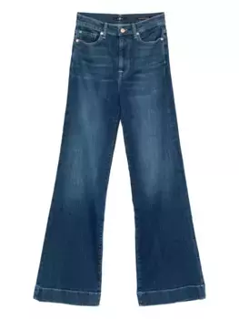 Широкие джинсы с завышенной талией 7 For All Mankind, синий