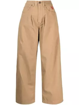 Широкие джинсы с завышенной талией CHOCOOLATE, коричневый