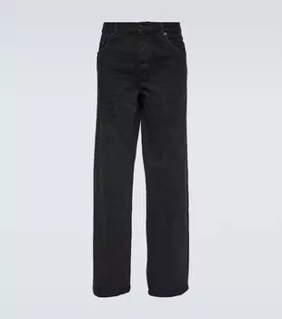 Широкие джинсы Saint Laurent, черный