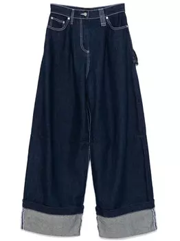 Широкие джинсы Simone Rocha с заниженной талией, синий