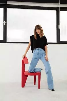 Широкие джинсы синие VATKALI, синий