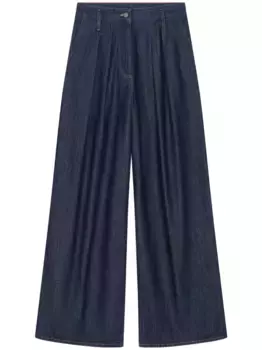 Широкие джинсы со складками DRIES VAN NOTEN, синий
