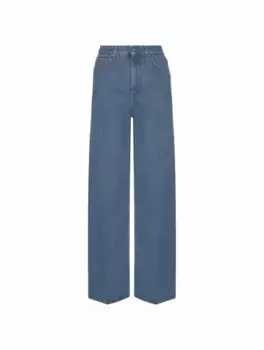 Широкие джинсы со стрелками TOTEME, синий