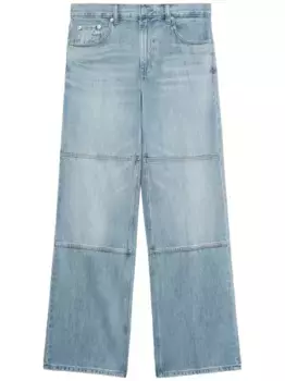 Широкие джинсы средней посадки Helmut Lang, синий