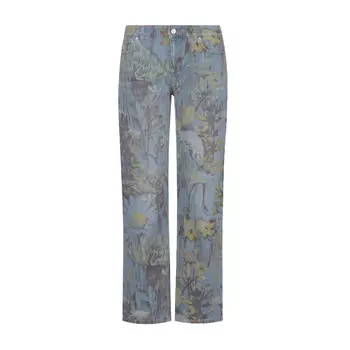 Широкие джинсы Stella Mccartney Floral Print, мультиколор