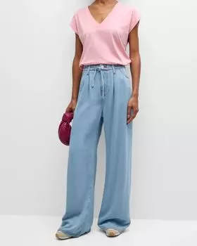 Широкие джинсы Super Drape с кулиской FRAME, цвет Calabria