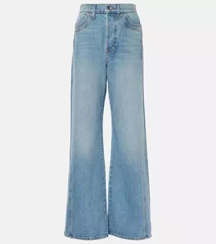 Широкие джинсы Taylor с высокой посадкой Veronica Beard, цвет nova