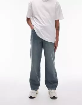 Широкие джинсы Topman грязного оттенка