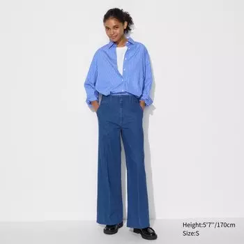 Широкие джинсы UNIQLO, синий