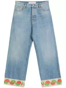 Широкие джинсы VALENTINO GARAVANI, синий