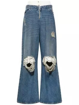 Широкие джинсы Victorian с кружевом Seen Users, синий