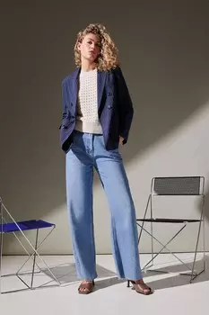 Широкие джинсы Vila, синий