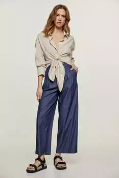 Широкие джинсы в джинсовом стиле Conquista, синий