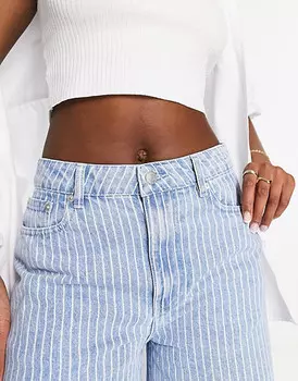Широкие джинсы в синюю полоску ASOS DESIGN