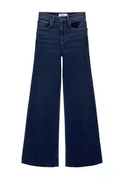 Широкие джинсы WIDE PULL&BEAR, темно-синий
