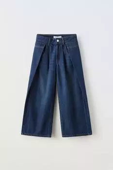 Широкие джинсы ZARA, синий
