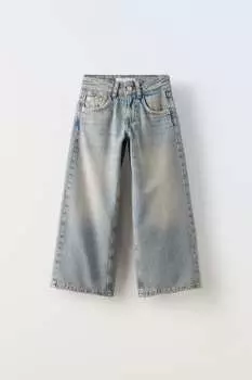 Широкие джинсы Zara, синий