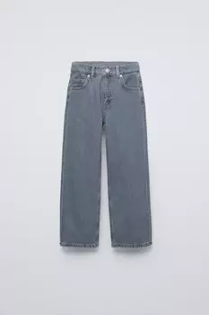 Широкие джинсы ZARA, синий