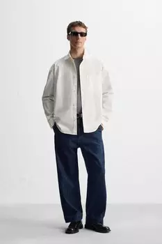 Широкие джинсы ZARA, синий