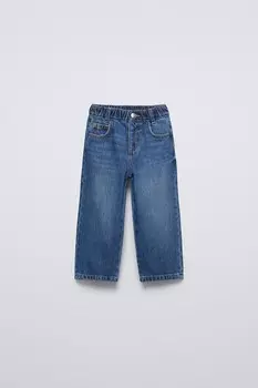 Широкие джинсы ZARA, средне-синий