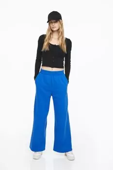 Широкие джоггеры H&amp;M, ярко-голубой