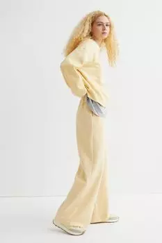 Широкие джоггеры H&amp;M, светло-желтого
